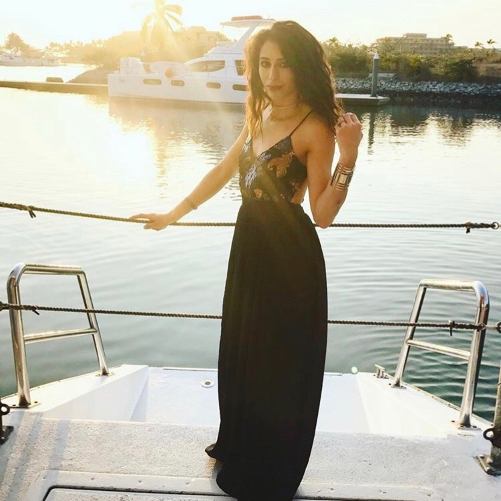 Maxi sequin flowy dress